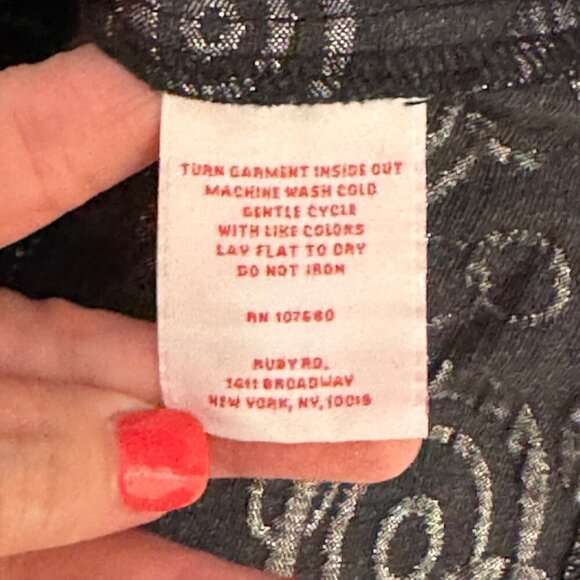 Ruby Rd. Metallic Blazer Jacket Gray Silver 3/4 Sleeve Office Evening Size 8 EUC - Picture 6 of 8